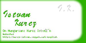 istvan kurcz business card